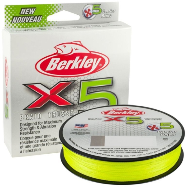 Fir Textil Berkley X5 Braid, Verde Fluo, 150m