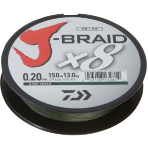 Fir Daiwa J-Braid X8, Verde Inchis
