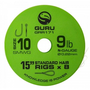 Montura Guru SMWG Standard Hair Rig 15", 8buc/plic
