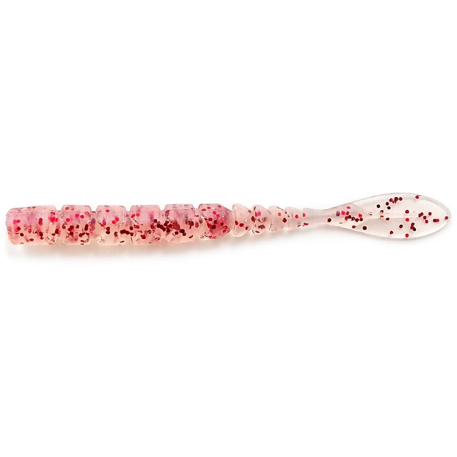 Grub Mustad Aji Micro Fla, Clear Red Glitter, 5cm, 15buc