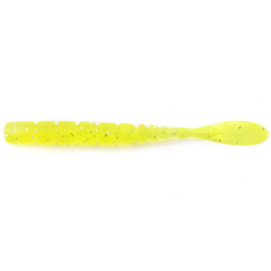 Grub Mustad Aji Micro Fla, UV Clear Chartreuse, 5cm, 15buc