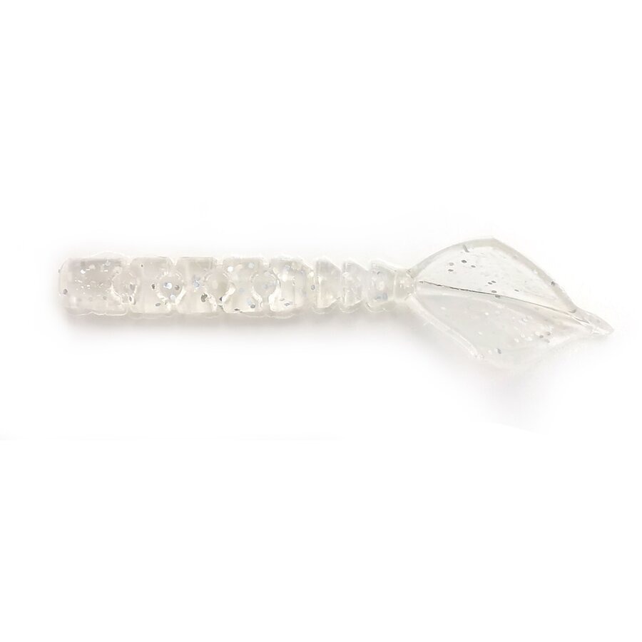 Grub Mustad Aji Micro Hila, Clear Silver Glitter, 4.3cm, 12buc