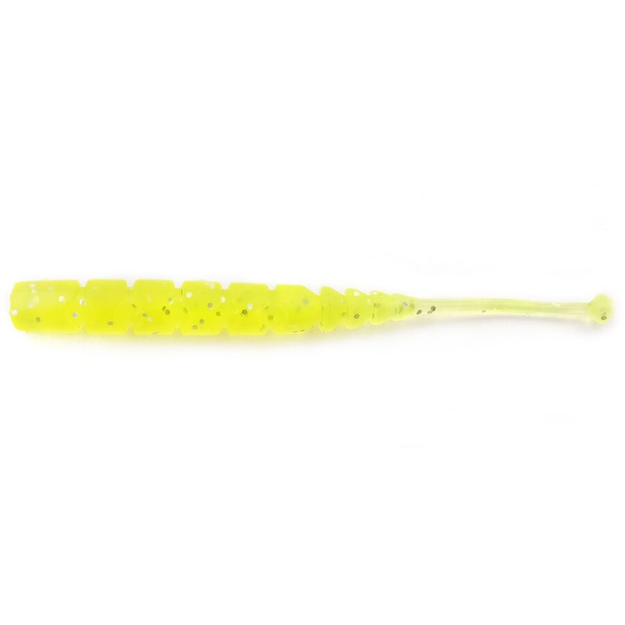Grub Mustad Aji Micro Plu, UV Clear Chartreuse, 5cm, 15buc