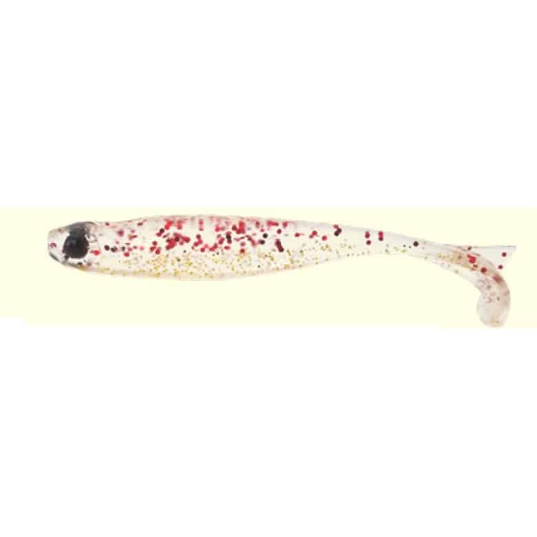 Shad Mustad Mezashi Tail Minnow Floating, Red Gold Glitter, 8.8cm, 6buc