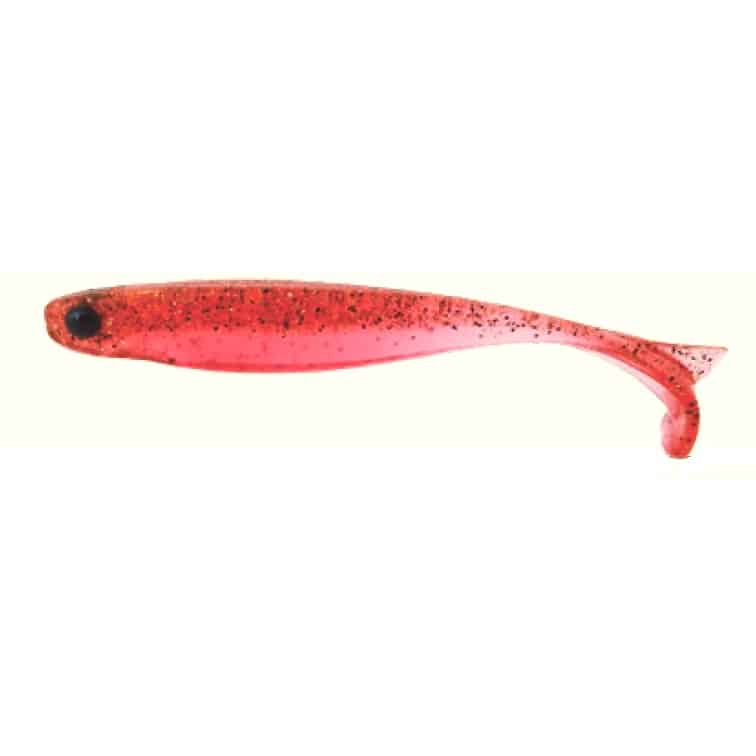 Shad Mustad Mezashi Tail Minnow Floating, Transparent Red, 7.6cm, 6buc