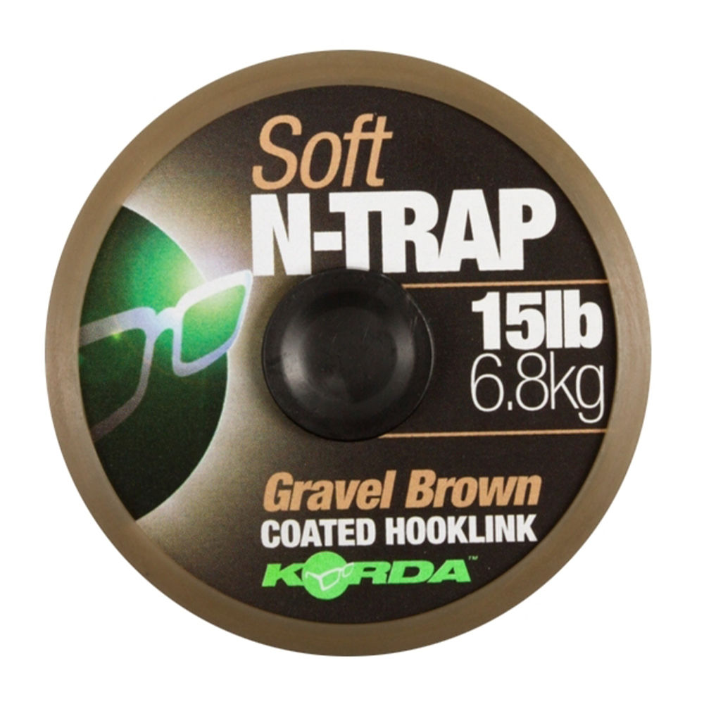 Fir Korda N-Trap Soft Coated Hooklink, Gravel Brown, 9.1kg, 20m