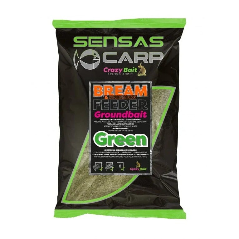Nada Sensas 3000 UK Big Bag Bream Feeder, Green, 2kg