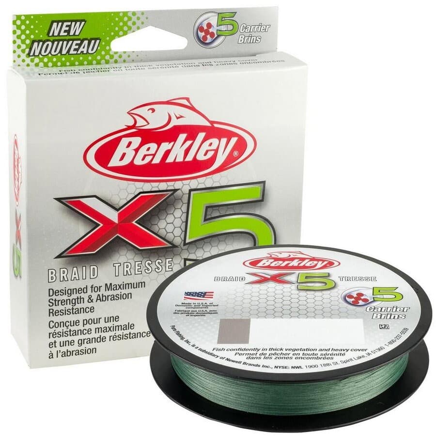 Fir Textil Berkley X5 Braid, Low Vis Green, 0.10mm, 150m
