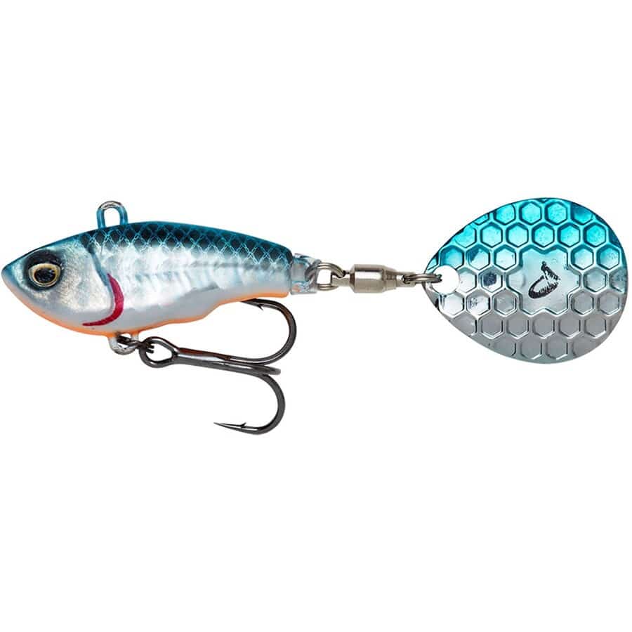 Spinnertail Savage Gear Fat Tail Sinking, Blue Silver