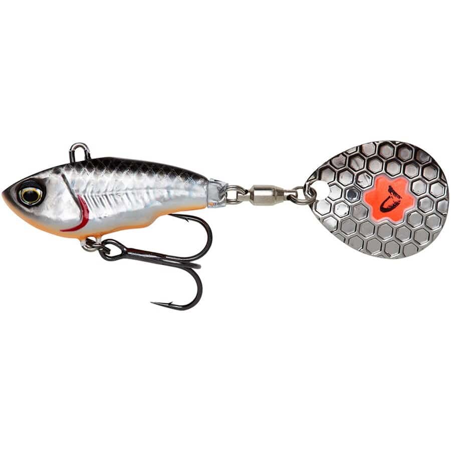 Spinnertail Savage Gear Fat Tail Sinking, Dirty Silver