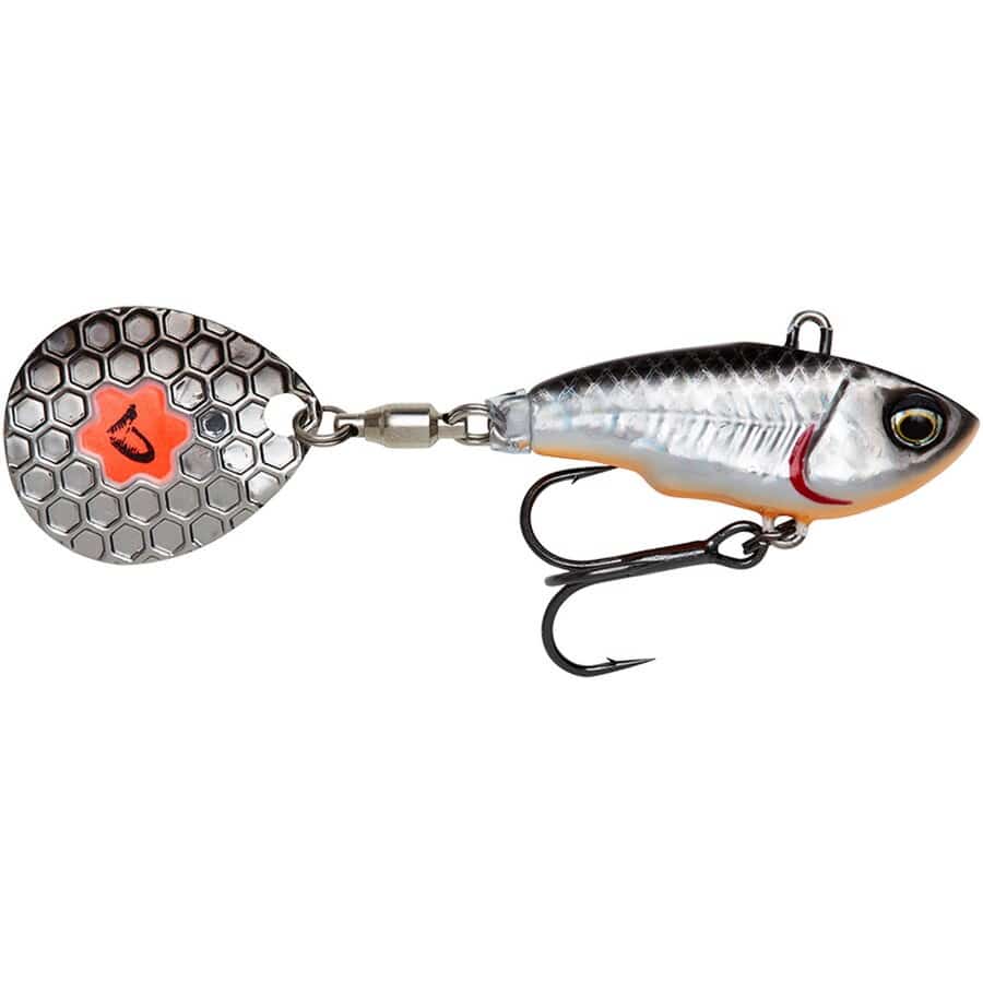 Vobler Savage Gear Fat Tail Spin NL Sinking, Dirty Silver, 5.5cm, 6.5g