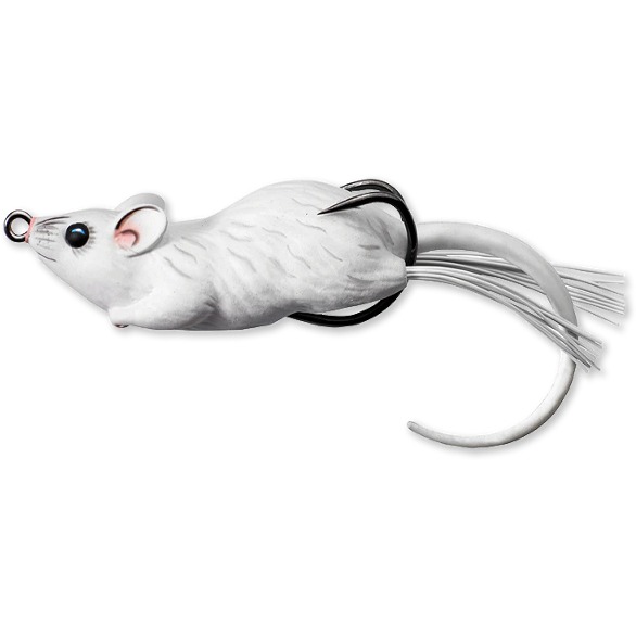 Soarece LiveTarget Hollow Body Mouse, White White, 7cm, 14g