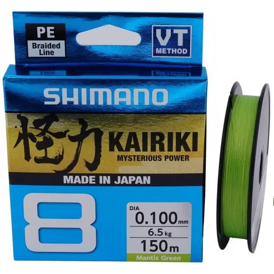 Fir Shimano Kairiki 8, Mantis Green, 0.13mm, 150m