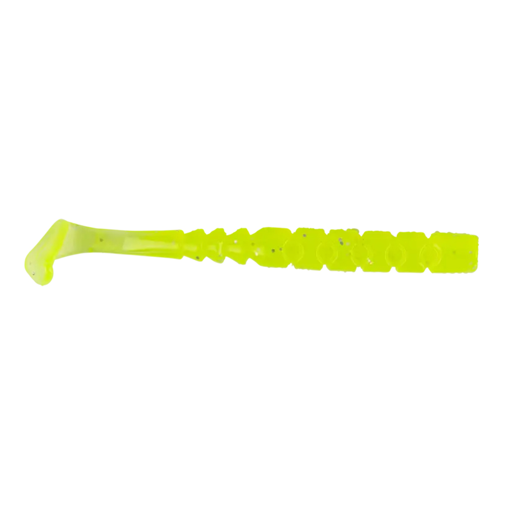 Shad Mustad Aji Paddle Tail, Clear Chartreuse, 5cm, 12buc