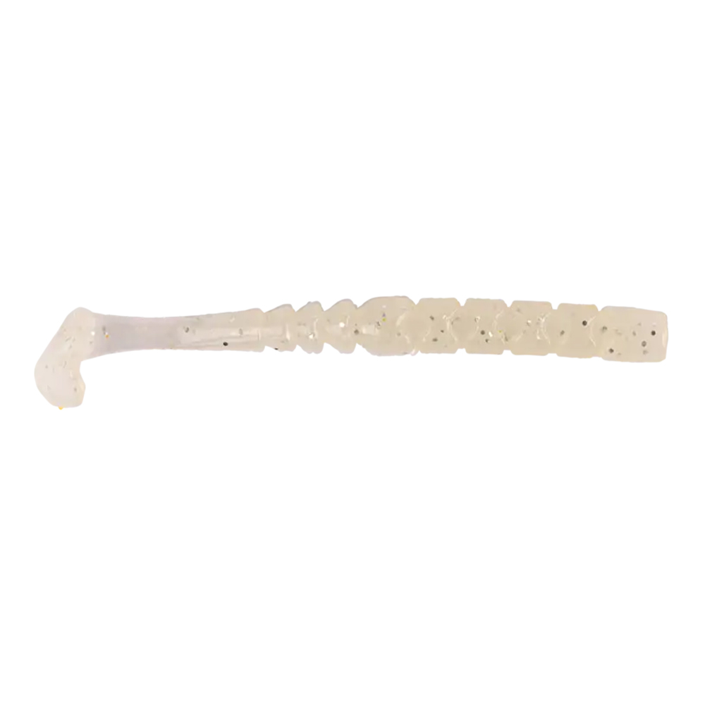 Shad Mustad Aji Paddle Tail, White Luminous, 5cm, 12buc