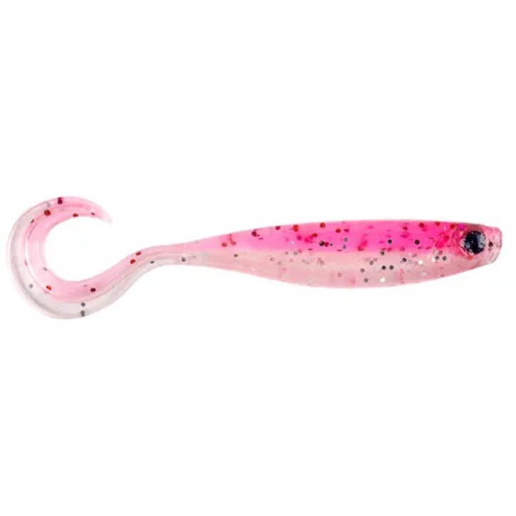 Shad Mustad Mezashi Cross Curly Tail, Pink Sardine, 9cm, 6buc