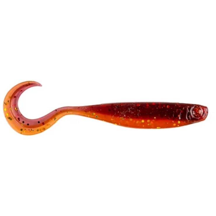 Shad Mustad Mezashi Cross Curly Tail, Red Gold, 9cm, 6buc