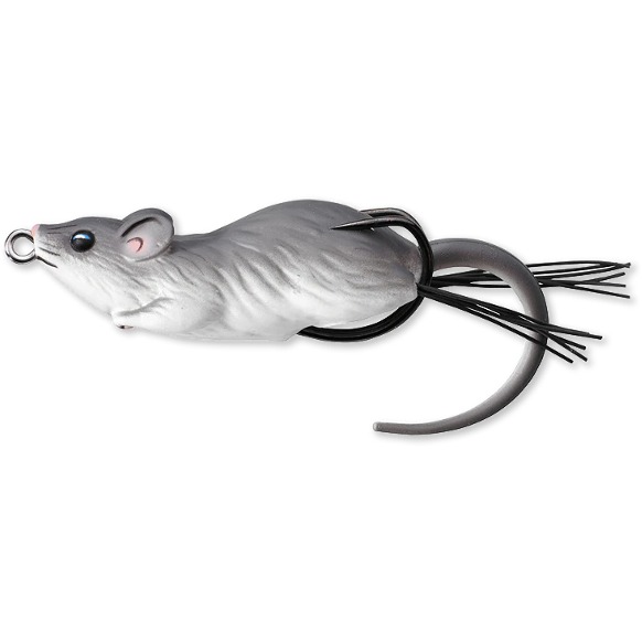 Soarece LiveTarget Hollow Body Mouse, Grey White, 6cm, 11g
