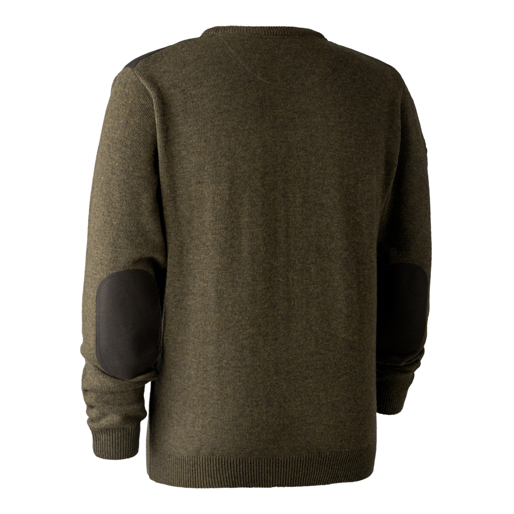 Bluza tricotata cu guler in V Deerhunter Sheffield - Cypress