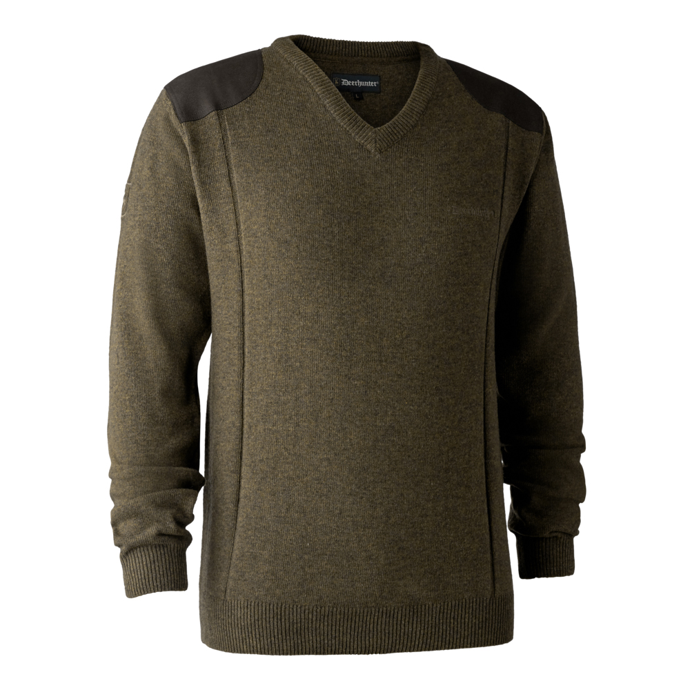 Bluza tricotata cu guler in V Deerhunter Sheffield - Cypress