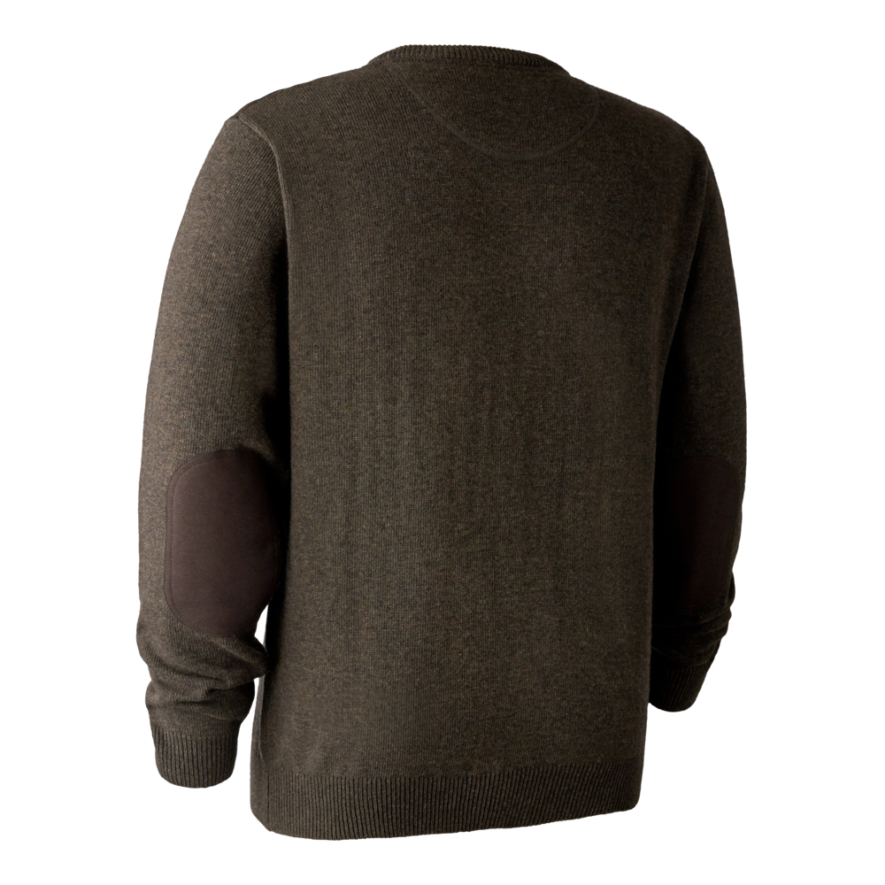 Bluza tricotata cu guler in V Deerhunter Sheffield - Dark Elm